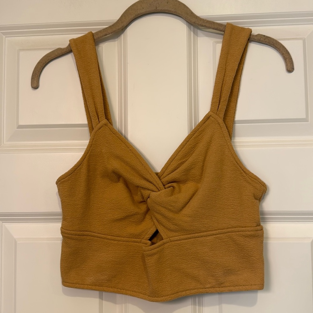 Madewell Twisted Front Crop Top